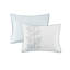 6 pièces courtepointe bleu très grand / très grand avec coussins brodés, microfibre florale, réversible, broderie classique-117583641-117583640