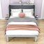 Grand lit escamotable gris avec ports USB et tablettes, lit mural en bois peu encombrant pour chambre d'amis-1495700740-1495700745