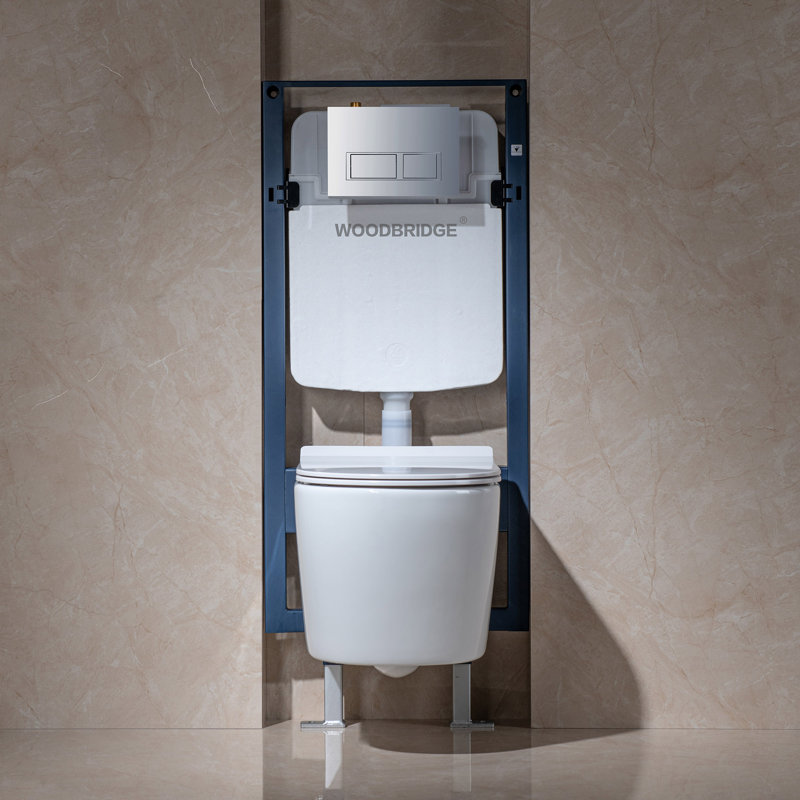 Elongated Wall Mounted Dual Flush High Efficiency Toilet