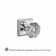 Crystal Single Dummy Door Knob with Traditional Square Rose