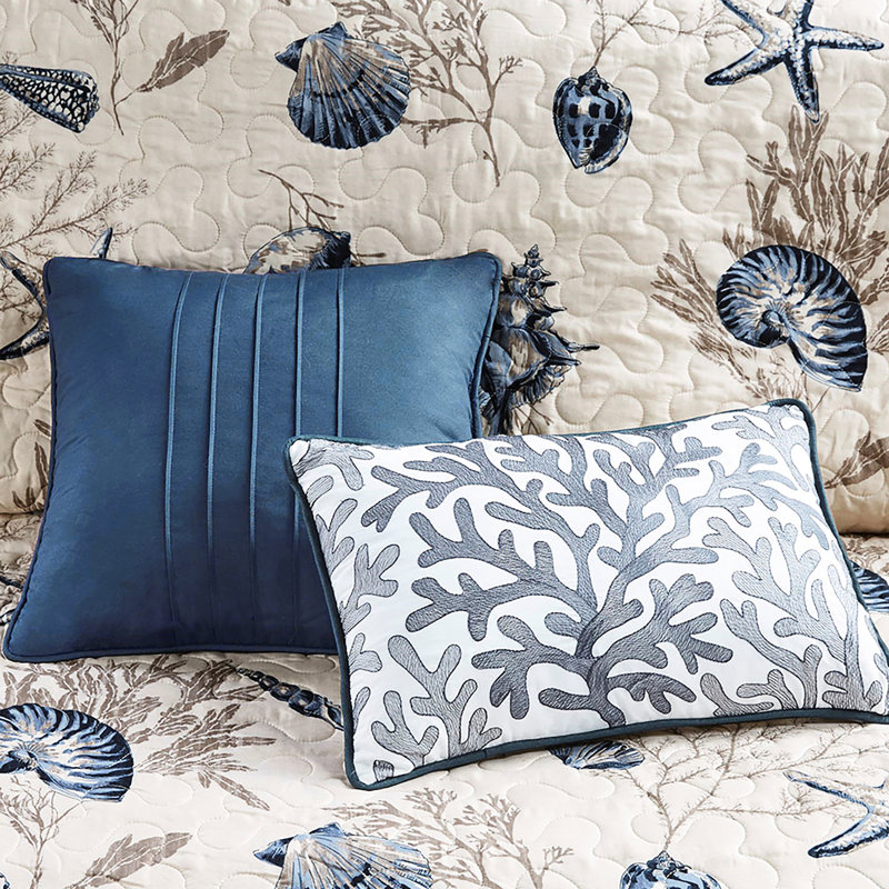 Courtepointe à motif côtier - Microfibre simple TG