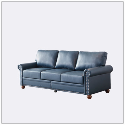 Dakai 82.68'' Faux Leather Round Arms Sofa -  Alcott HillÂ®, 2F5999CB889C466B8A35E81710A132CE