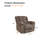 Manual Recliner Chair With Padded Armrests - Overstuffed Corduroy Upholstery, Solid Wood Frame, 400Lb Capacity-961468458
