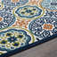 Tapis intérieur / extérieur en polypropylène touffeté à la machine géométrique bleu-86811285