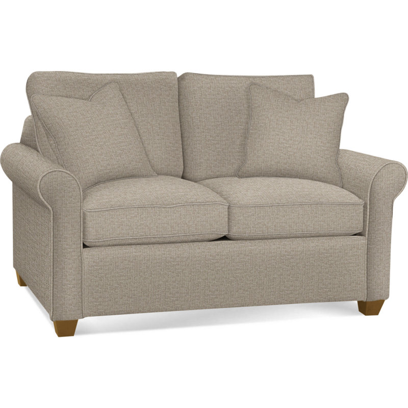 Park Lane Upholstered 73'' Sofa, Gel Memory Foam Mattress, Havana, Blue Chenille/Velvet Solid; 0913-61