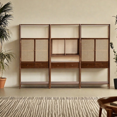 New Chinese style all solid wood simple bookcase