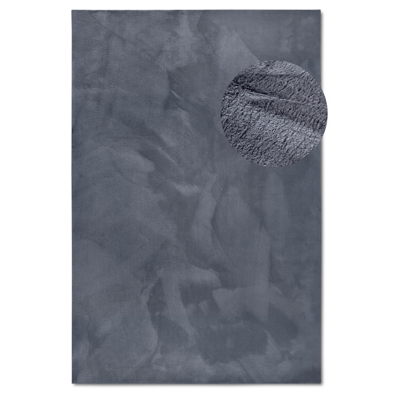 , Anthracite Leon high pile rug, Rectangular 160 x 230cm