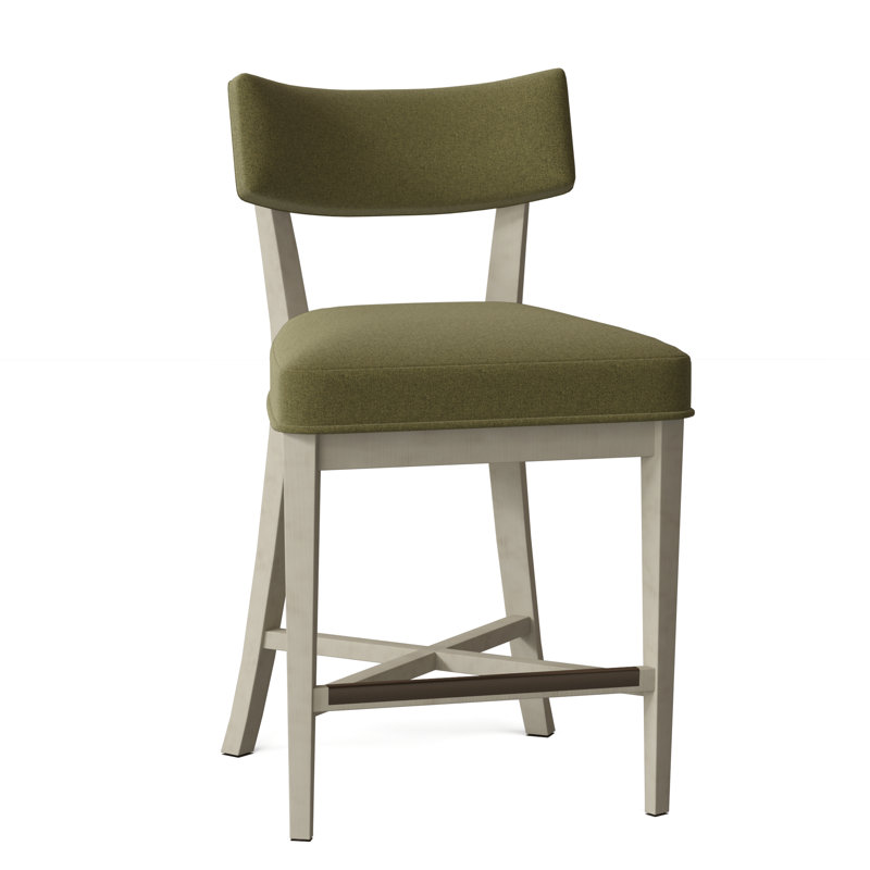 Juliet Upholstered Stool with Solid Wood Frame, Straw (3162 08), Montego Bay, Counter Stool (25.5" Seat Height)