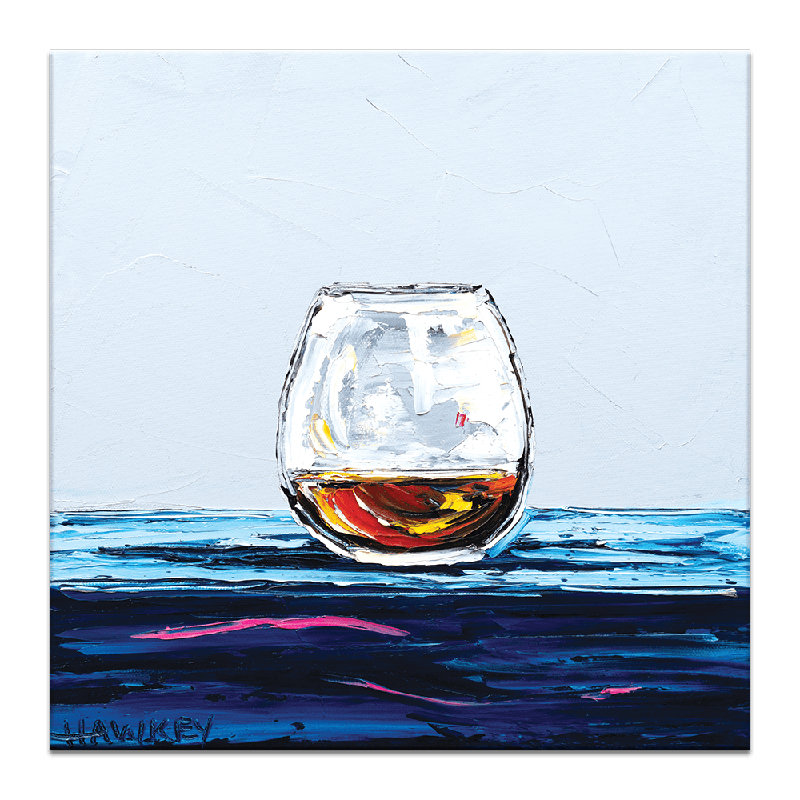 Malt Whiskey by Angela Hawkey - Painting, 41cm H x 41cm W x 3cm D, Wrapped Canvas