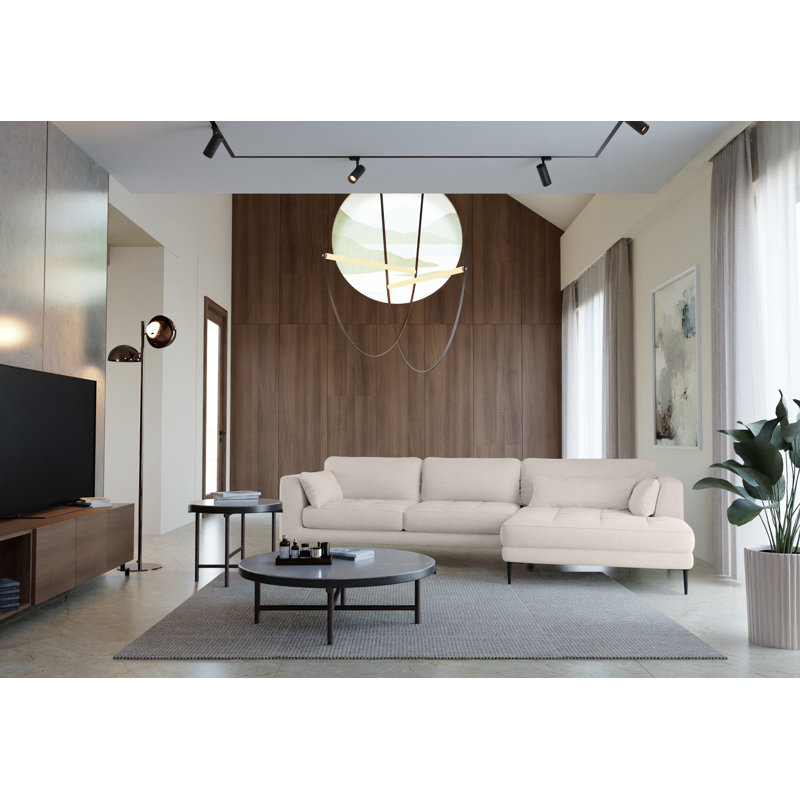 Ljubka 4 Seater Sofa Bed, Beige, Right