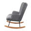 Teddy Fleece Tufted Rocking Chair, Modern Scandinavian Bouclé Accent Chair with Solid Wood Runners, Beige/Light Grey/Dark Grey/Pink-368683863