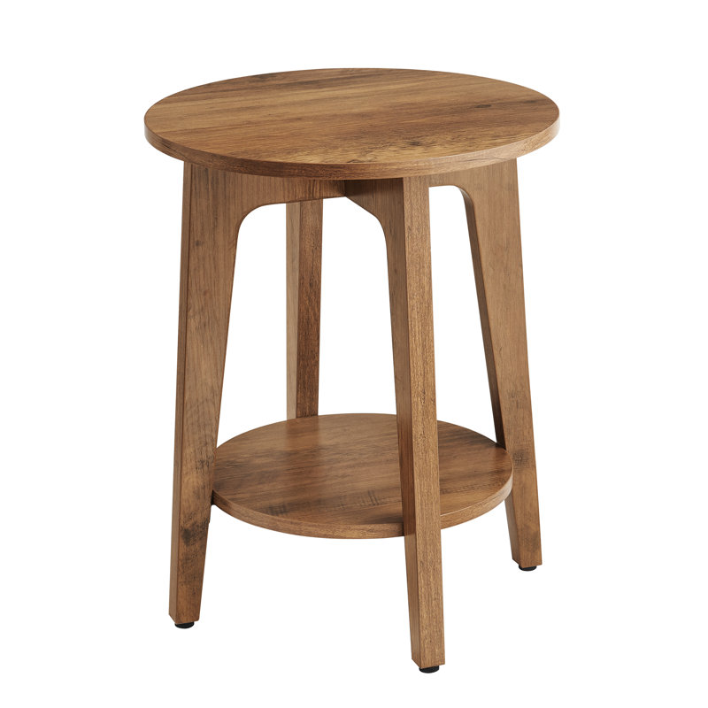 Alessandro End Table, Rustic Walnut