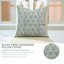 Coussin décoratif en lin fabriqué à la main à motif de blocs Fabigurine Mayur - 16 x 16 po-105986682-105986684-105986685