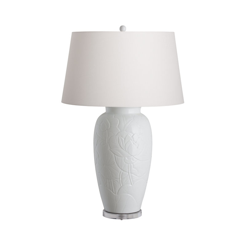 Lampe de table blanche, H 33 po x l 9 po x P 9 po