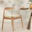 Ensemble de 2 chaises de salle à manger de style Mid-Century avec structure solide et siège tissé à la main-1284580978-1284580977