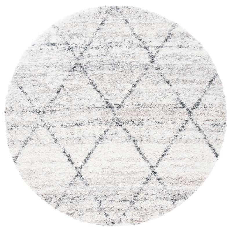 Western Geometric Indoor Rug, Round 6'7"