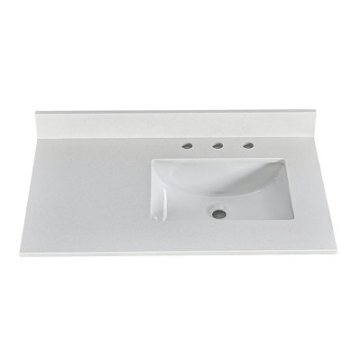 36'' Quartz Single Bathroom Vanity Top with Sink
