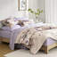 Édredon taupe à motif floral avec draps - Microfibre douce, lavable à la machine à 100%, au toucher