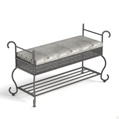 Shoe Rack Bench For Entryway, Industrial Bench, Rustic Shoe Rack For Small Spaces, Upholstered Entryway Bench, Multipurpose Entryway