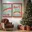 Frosted Merry Wishes, ensemble de 2 impressions sur toile-191225442-191225440-191225466
