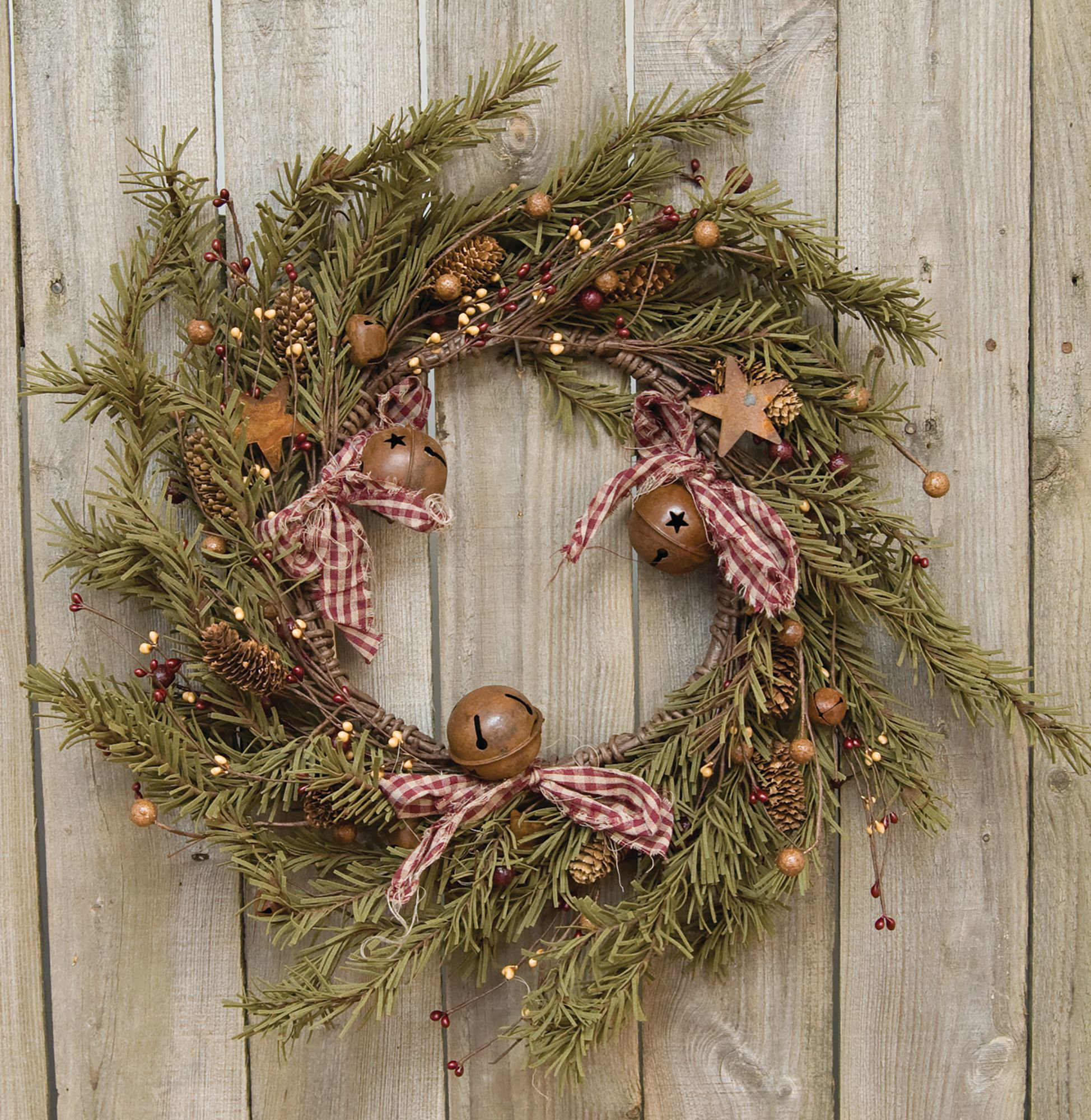 The Holiday Aisle® Rustic Holiday 18" Wreath & Reviews | Wayfair