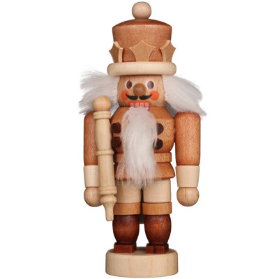 Natural Light Wood Mini King Nutcracker