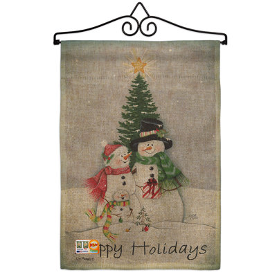 Double Sided 18.5'' H x 13'' W Polyester Christmas Flag Set