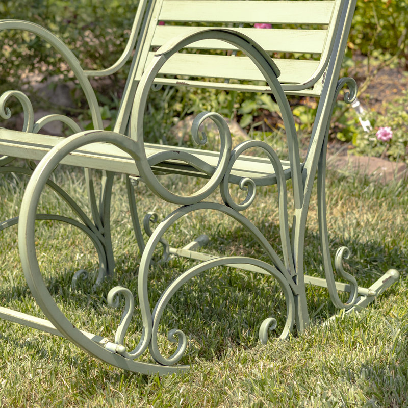 Outdoor Rocking Metal Chair with Cushions