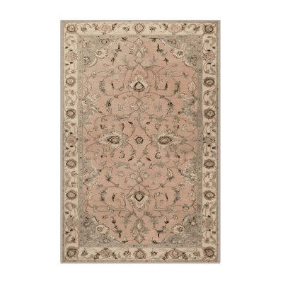 Machine Washable Tabriz Brown Area Rug