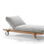 Chaise longue d'extérieur inclinable en teck