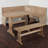 Padstow 5 - Person Pine Solid Wood Breakfast Nook Dining Set with Hidden Storage-1802880067