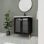 Ensemble de meuble-lavabo simple 28,27 po avec plateau en céramique Rachella