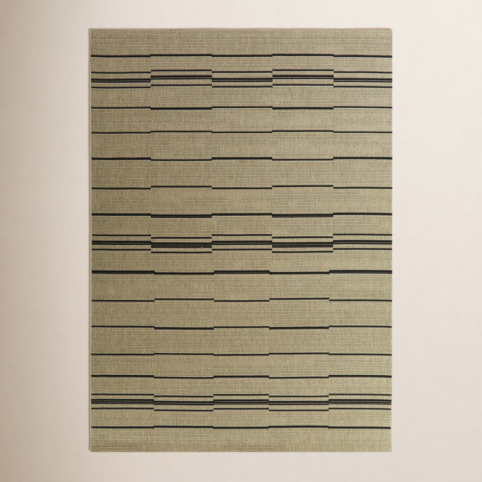 Veda Striped Indoor Outdoor Rug, Rectangle 5'3" x 7'