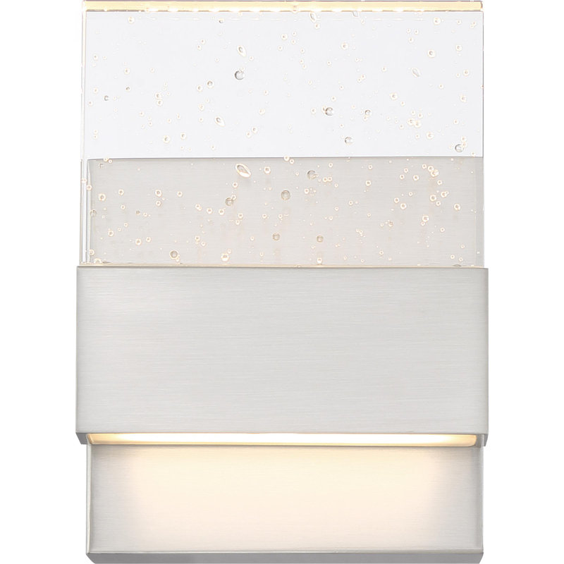 Luminaire encastré 1 lumière DEL à intensité variable Hildebran, H 6,38 po x l 4,75 po x P 2,5 po, Nickel poli