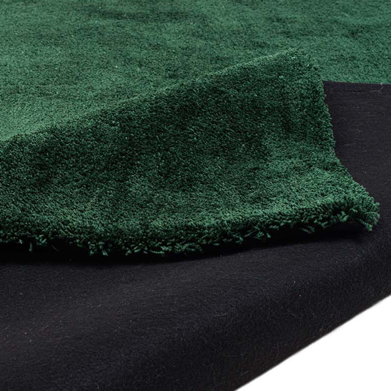 Handmade Cozy rug in dark green, Rectangle 190 x 290cm