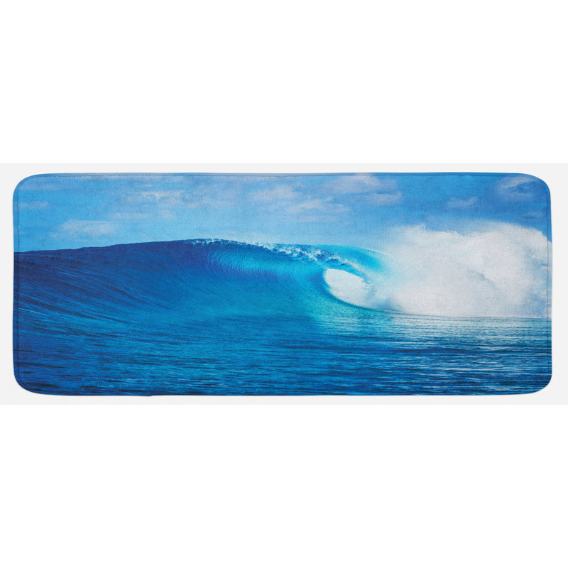 Tapis de cuisine ocean, Bleu