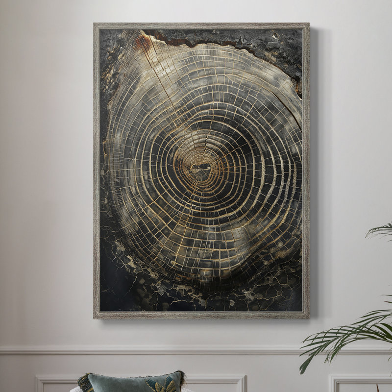 ABSTRACT Series CC, reproduction encadrée - bois massif, H 21 po x l 17 po