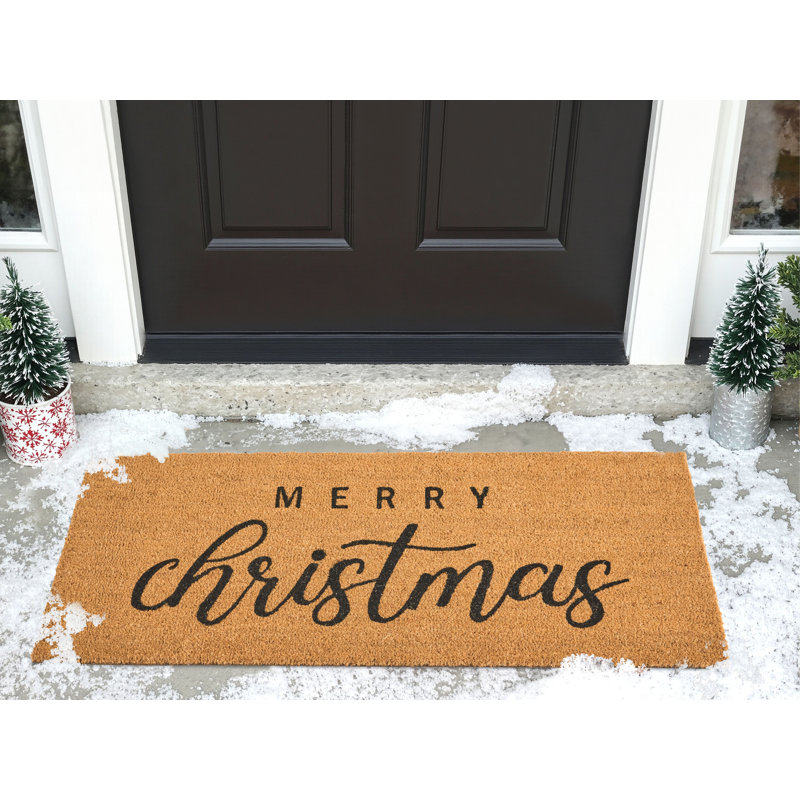 No Pattern Christmas Doormat