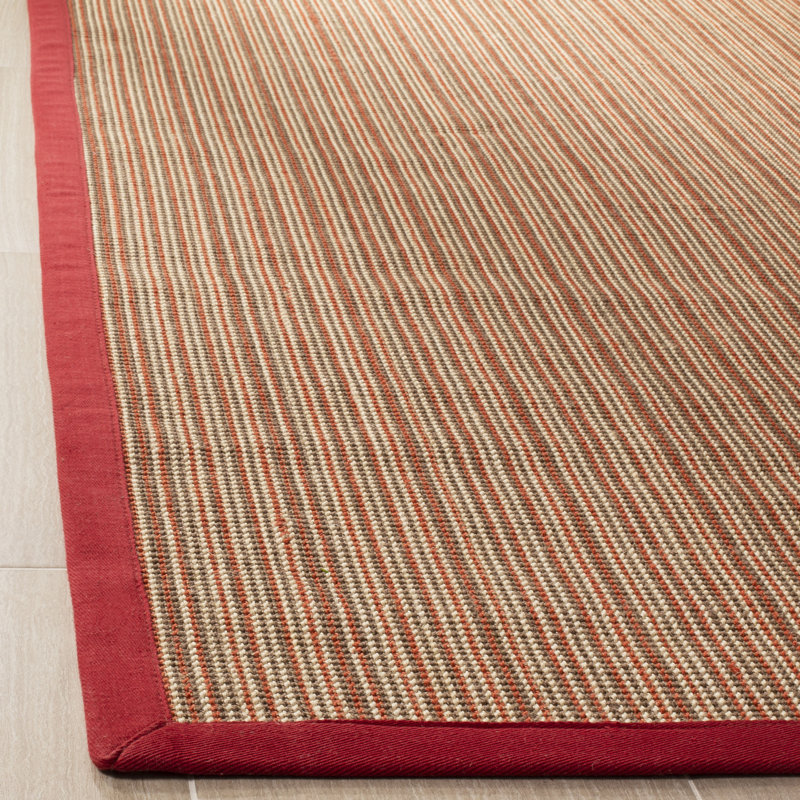 Tapis rayé en fibre de sisal Galatia, Rectangle 3 pi x 5 pi