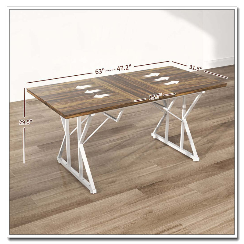 Table de salle à manger extensible, Brun délavé