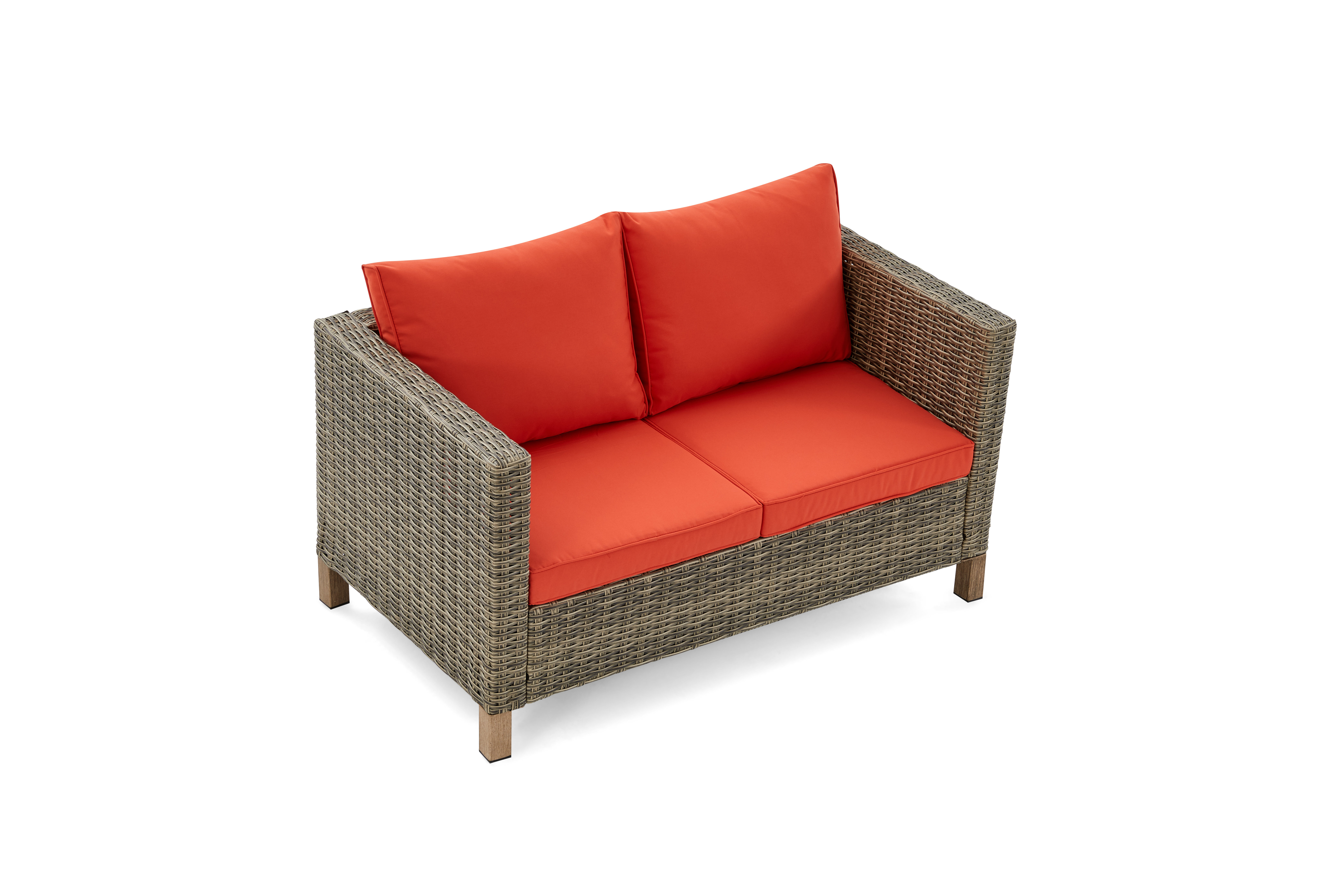 Ebern Designs Wicker Outdoor Patio Loveseat With Cushions - Wayfair Canada