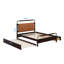 Grand lit plateforme en bois avec rangement, 2 grands tiroirs et un lit gigogne coulissant T-XL-117322681