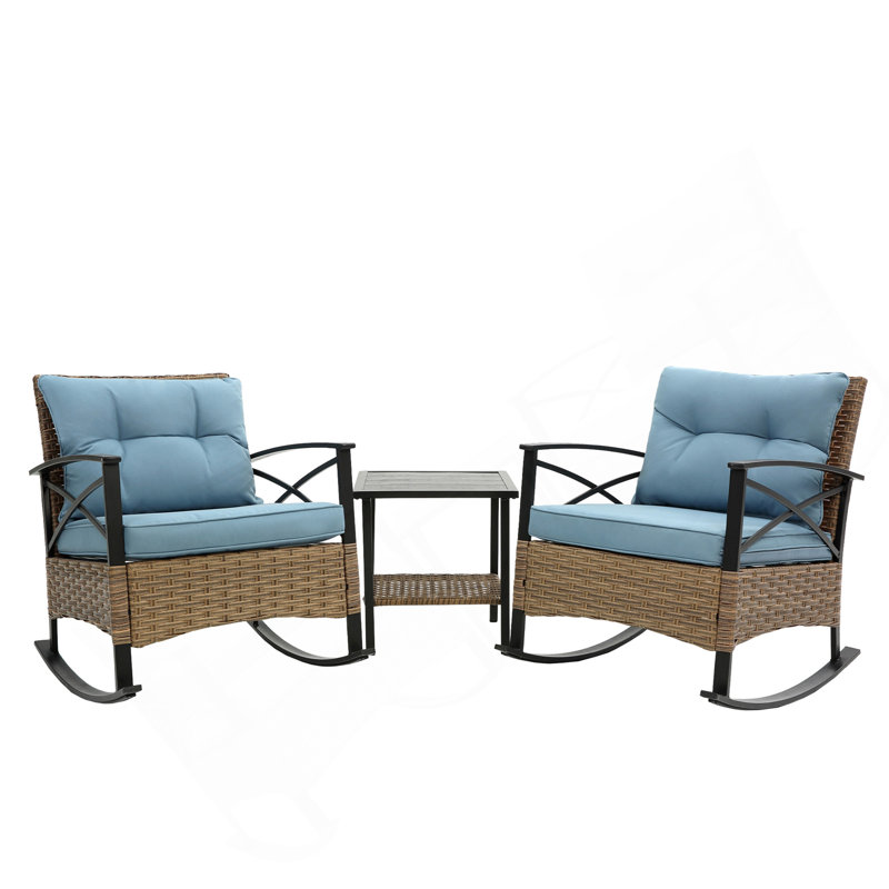 Ensemble de chaises berçantes 3 pièces