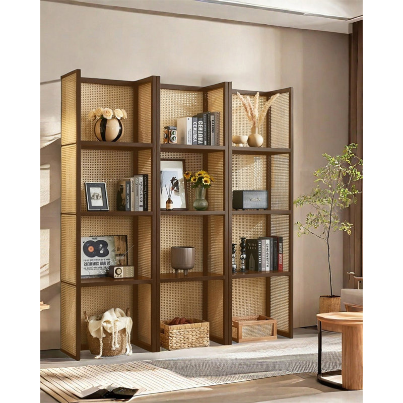 Tablette de présentation en bois de frêne Boho, Brun