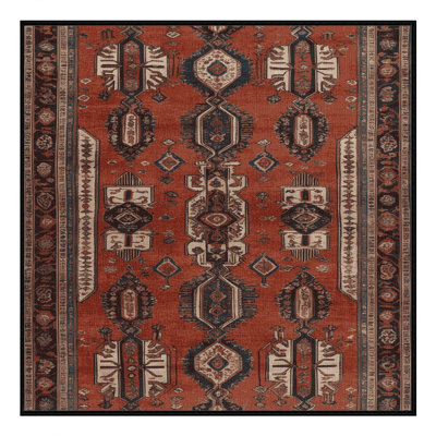 Machine Washable Persian Brown Area Rug