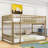 Queen Over Queen Wood Bunk Bed With Guardrails And Ladder-926396217