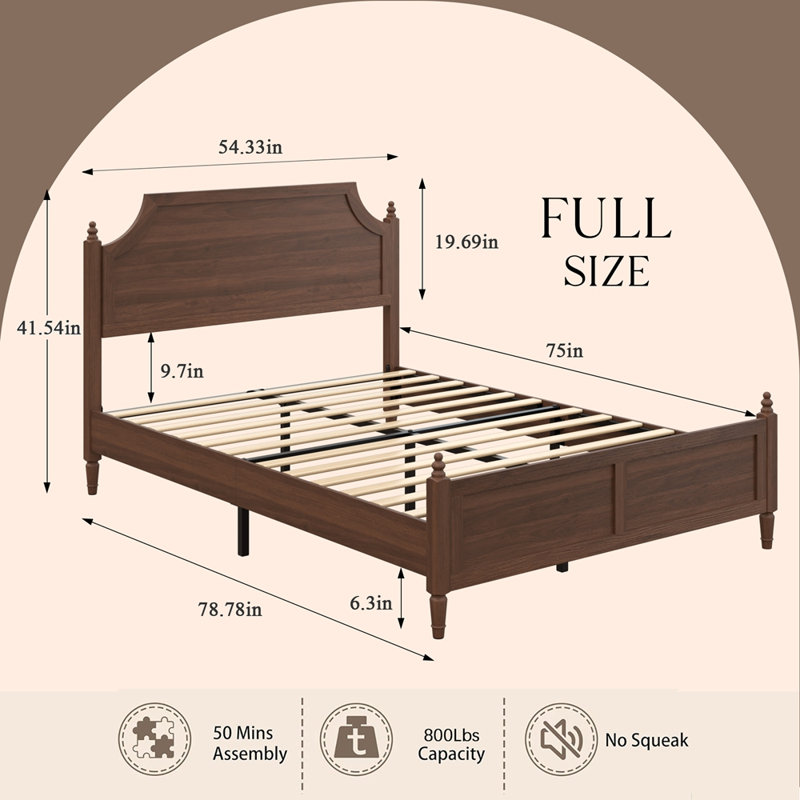 Lit double de style ferme moderne