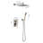 Wall Mounted Shower System - 12" Rain Head Build Increased Water Flow Natural Simulation Control Valve Brushed Nickel Finish Brass & Stainless Steel Powerful Experience Self-cleaning Nozzle Mounting-118088802