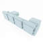 Élégant canapé rembourré en chenille avec capitonnage sur mesure Confort supérieur et conception modulaire pour des espaces de vie polyvalents-116780841