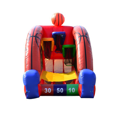 JumpOrange Basketball Target Game Inflatable for Kids and Adults (with Blower and Foam Ball)